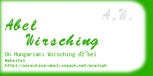 abel wirsching business card